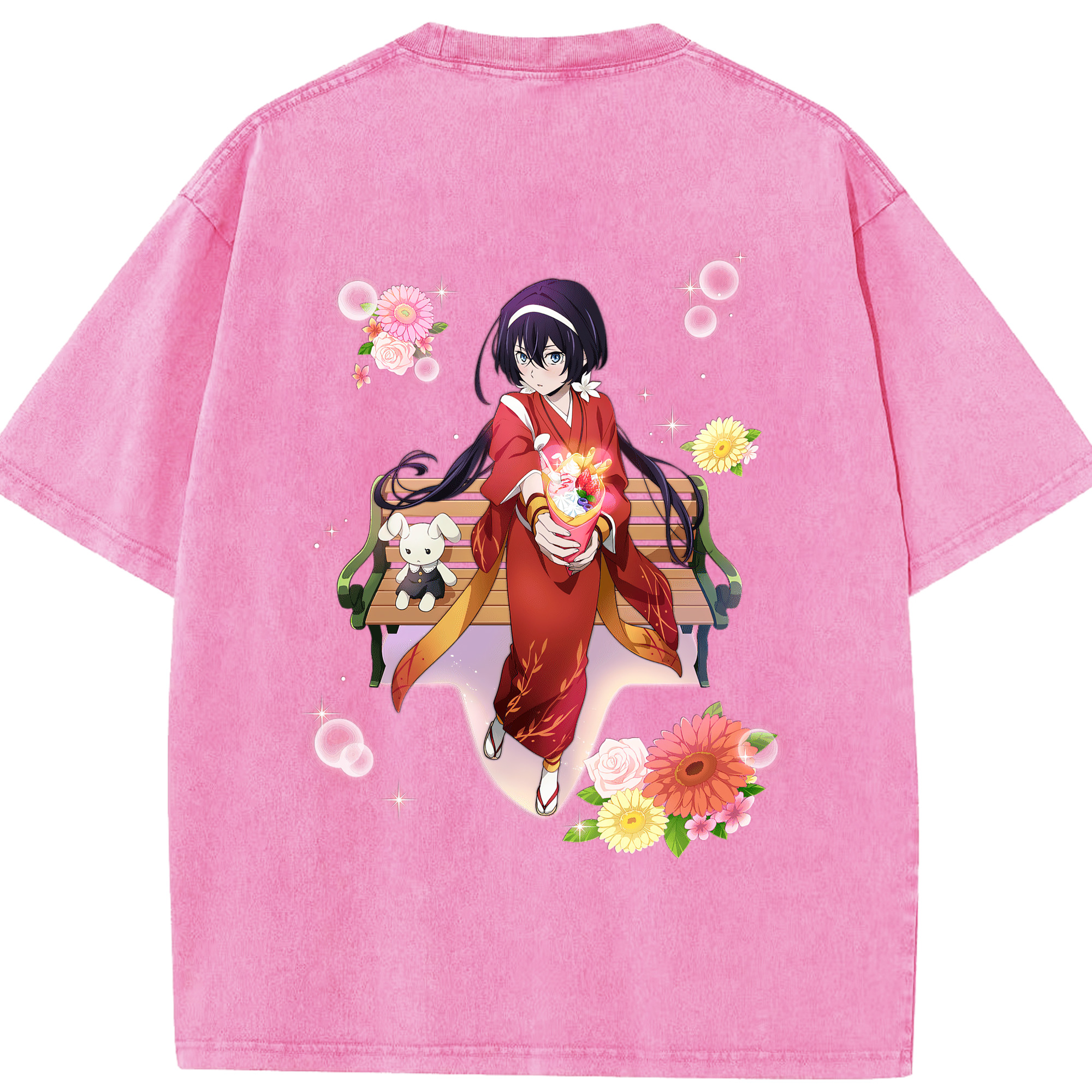 （画像用） 文豪ストレイドッグス Bungo Stray Dogs 綿100% ヴィンテージ風 半袖Tシャツ（背面プリント）